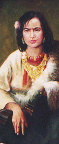 detail from Girl with Yak Head...